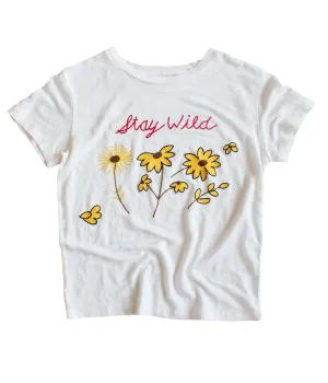STAY WILD LINEN TEE | BONE