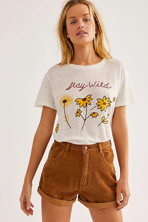 STAY WILD LINEN TEE | BONE
