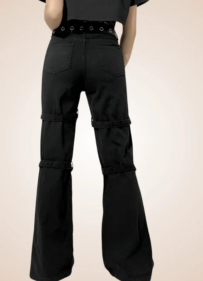 Steampunk Buckle Baggy Pants
