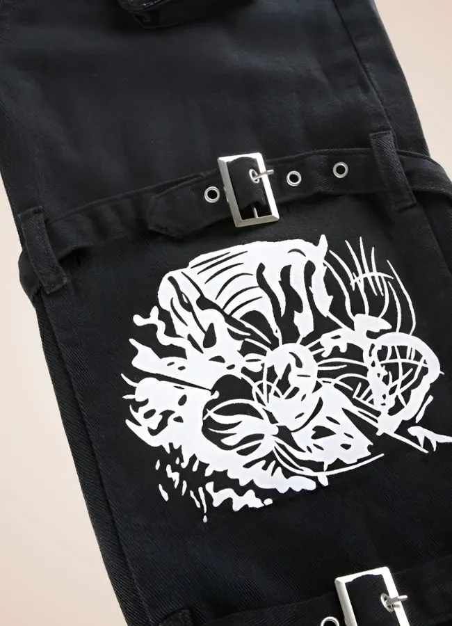 Steampunk Buckle Baggy Pants