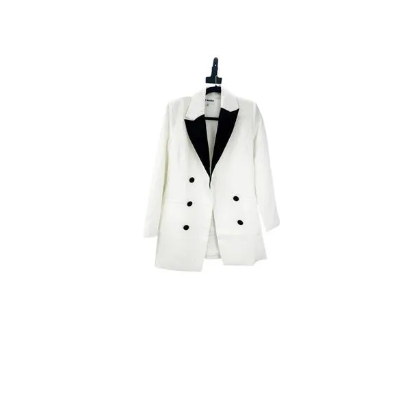 Steve Madden BM408393 Lana Long Sleeve Blazer Minidress In White Size XS NWOT
