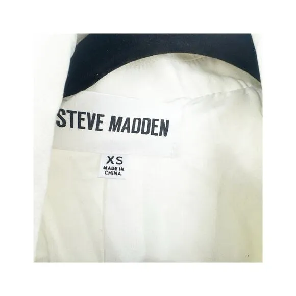 Steve Madden BM408393 Lana Long Sleeve Blazer Minidress In White Size XS NWOT
