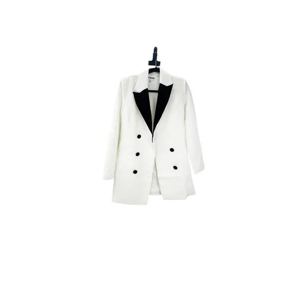 Steve Madden BM408393 Lana Long Sleeve Blazer Minidress In White Size XS NWOT