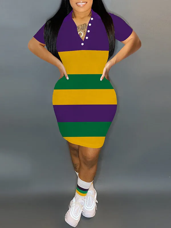 Stripe Polo Dress