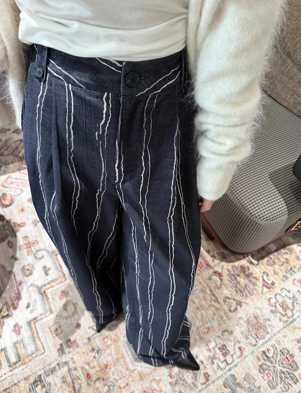 Striped Navy Pants