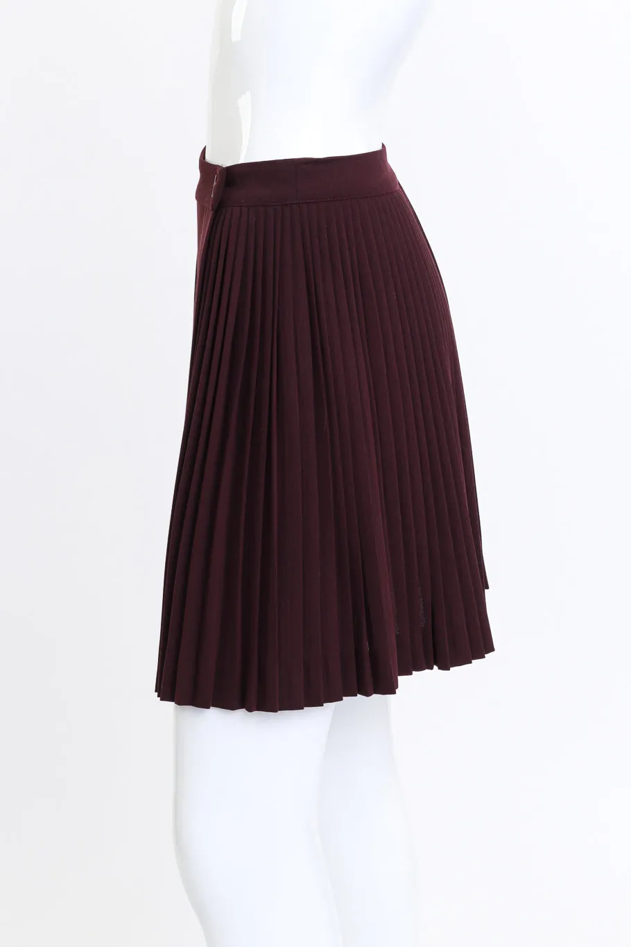 Stripes & Pleats Wool Skirt Set