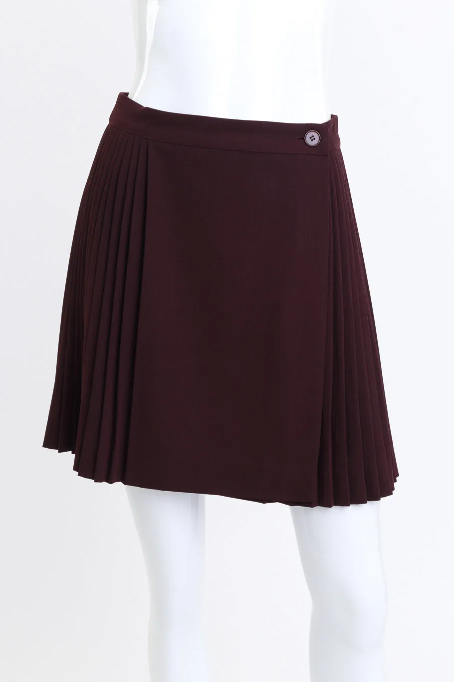 Stripes & Pleats Wool Skirt Set