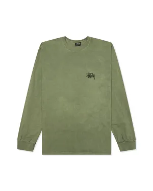 STUSSY Basic Stussy Pig. Dyed L/S Tee - Olive