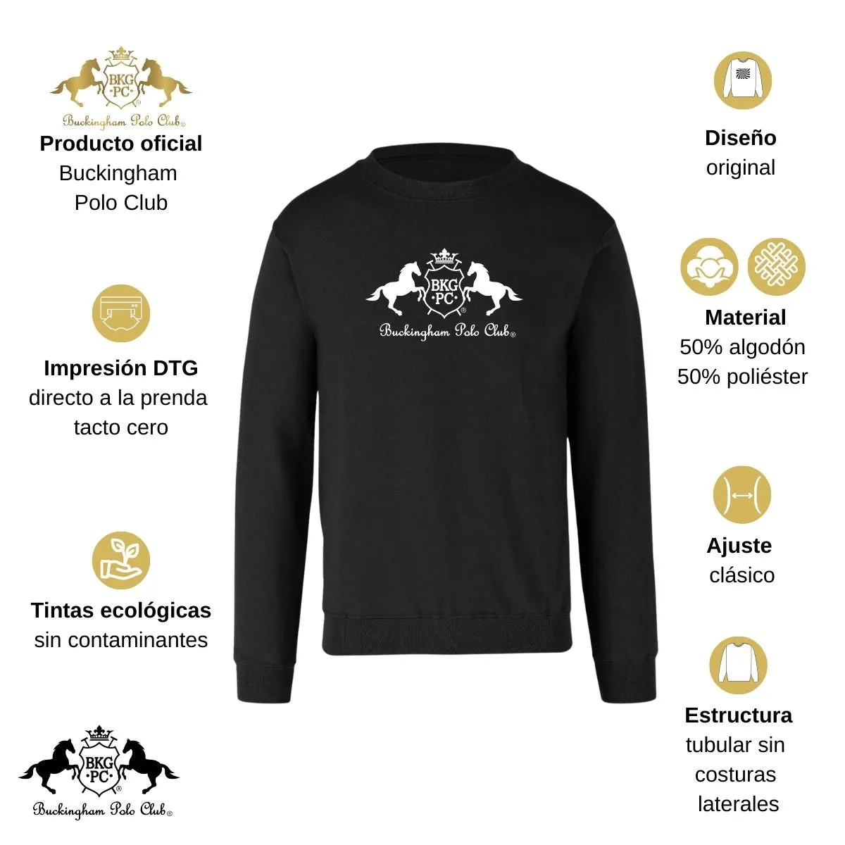 Sudadera Deportiva Hombre Buckingham Polo Club Logo