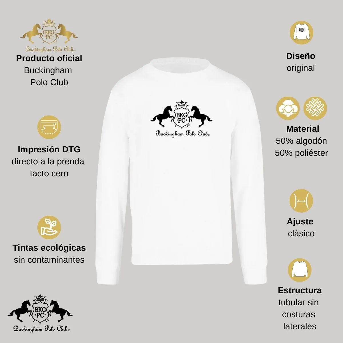 Sudadera Deportiva Hombre Buckingham Polo Club Logo