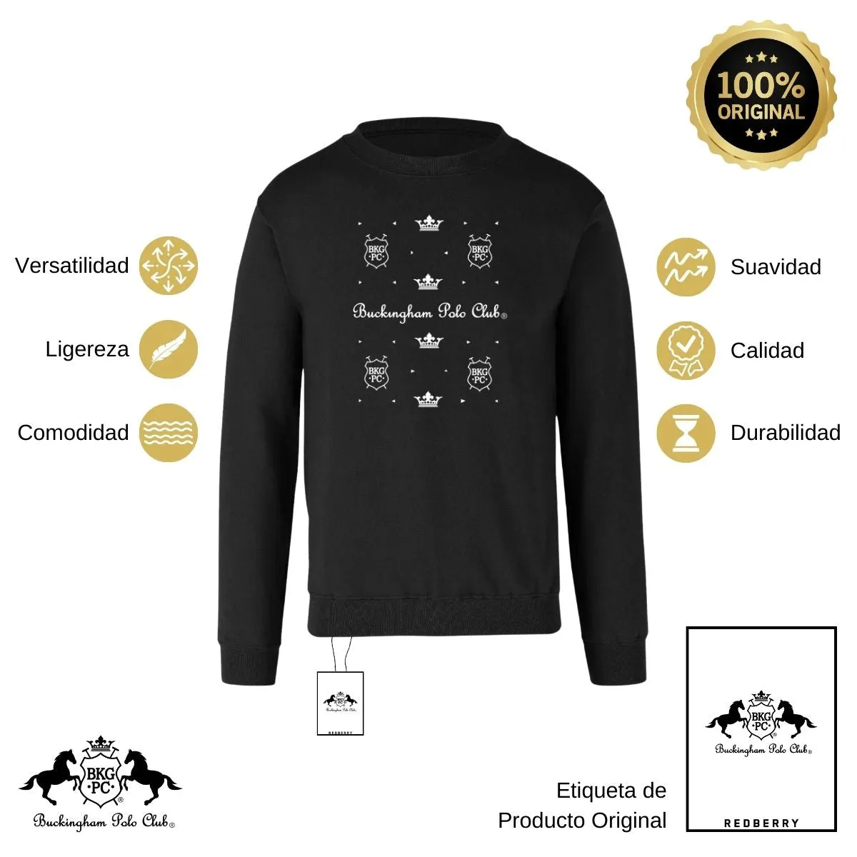 Sudadera Deportiva Mujer Buckingham Polo Club Coronas
