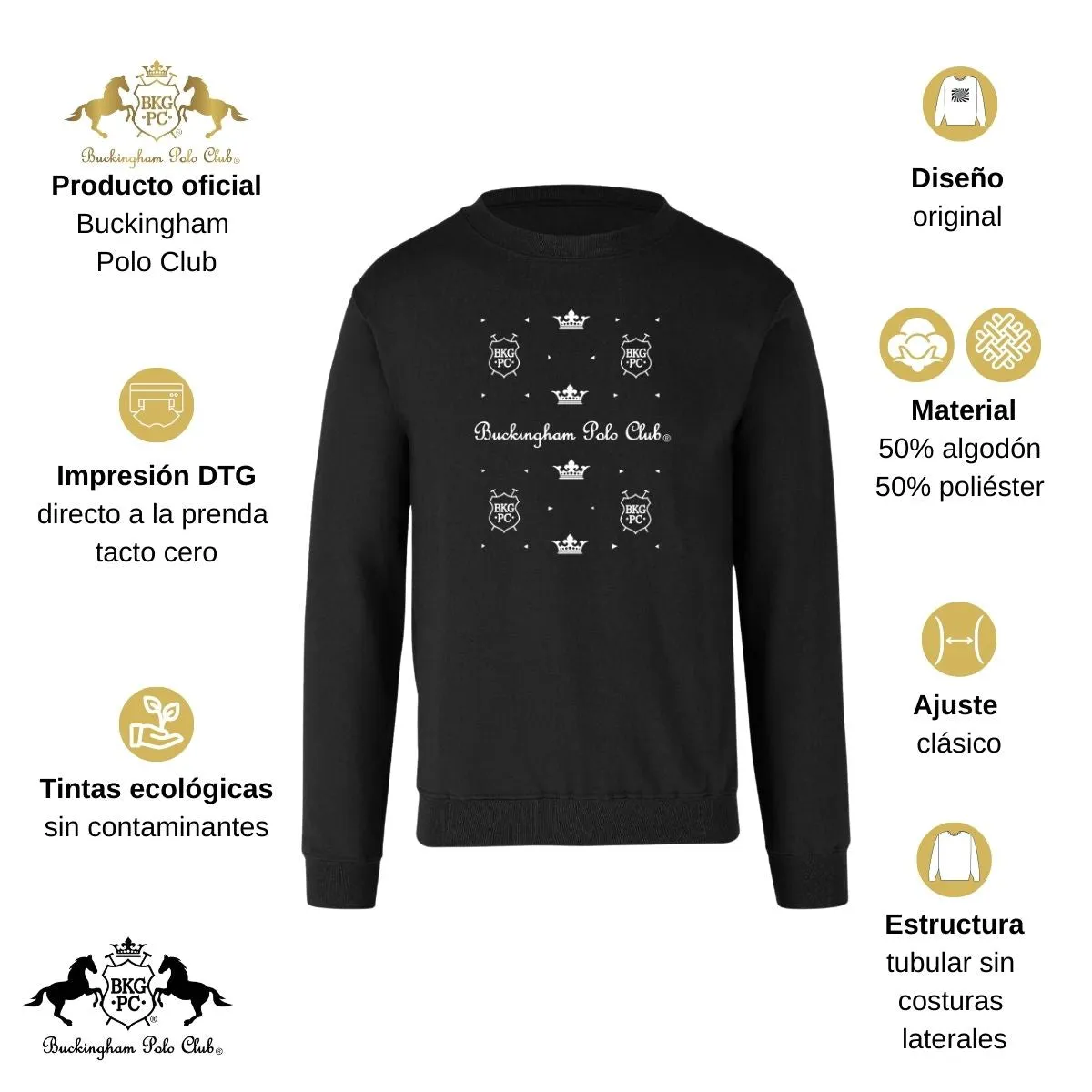 Sudadera Deportiva Mujer Buckingham Polo Club Coronas