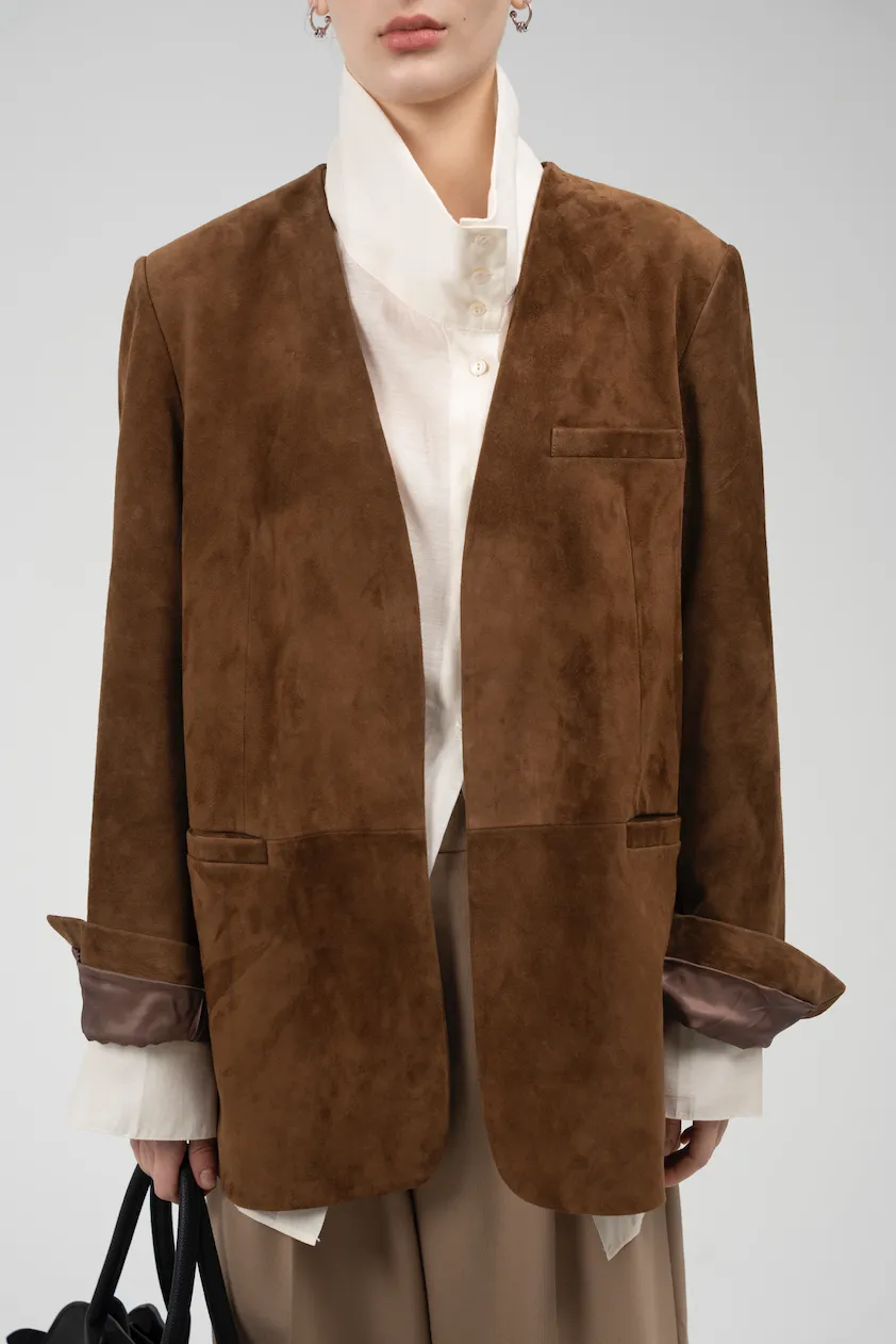 Suede Blazer Jacket