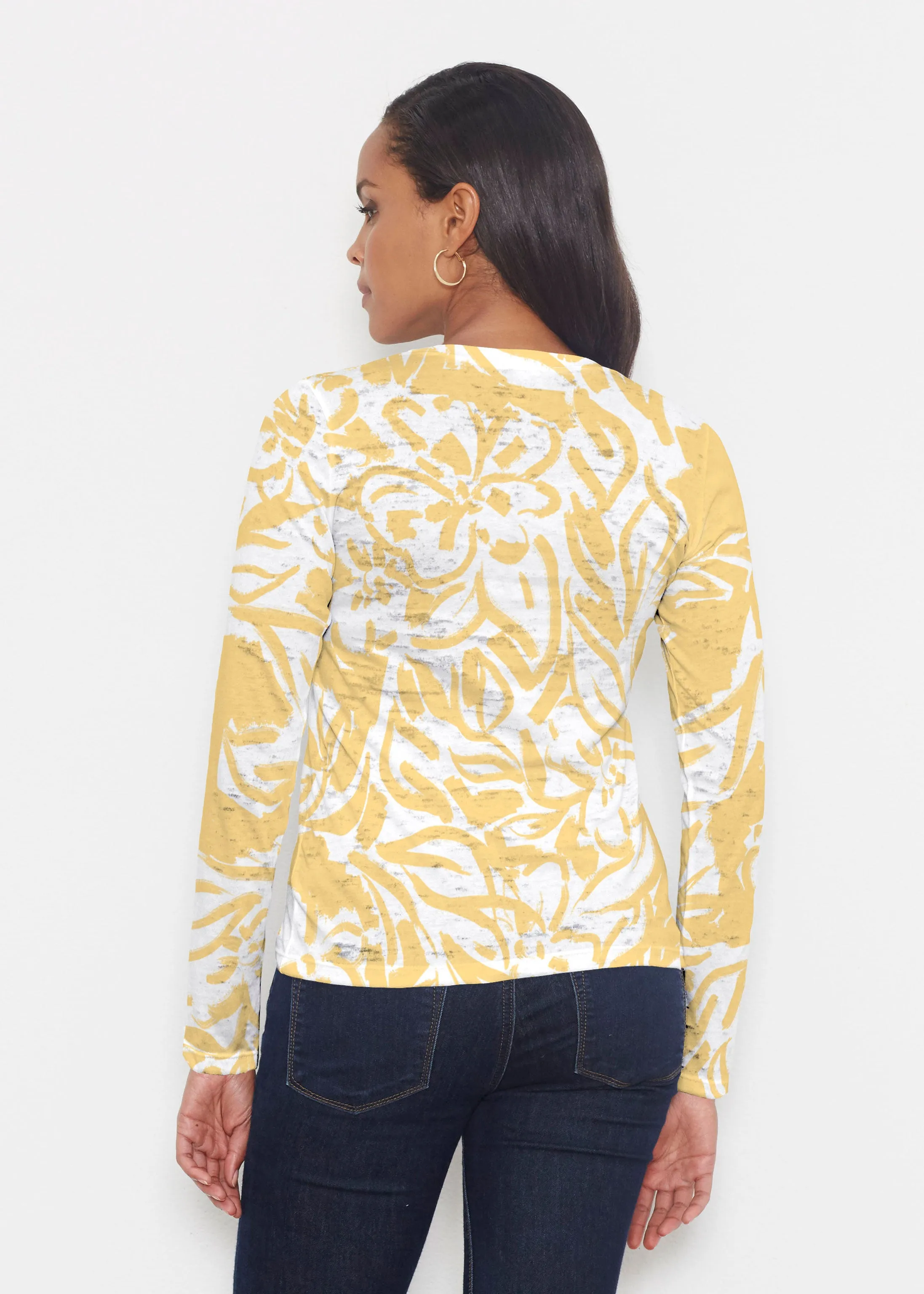 Summer Breeze Golden (8169) ~ Signature Long Sleeve Crew Shirt