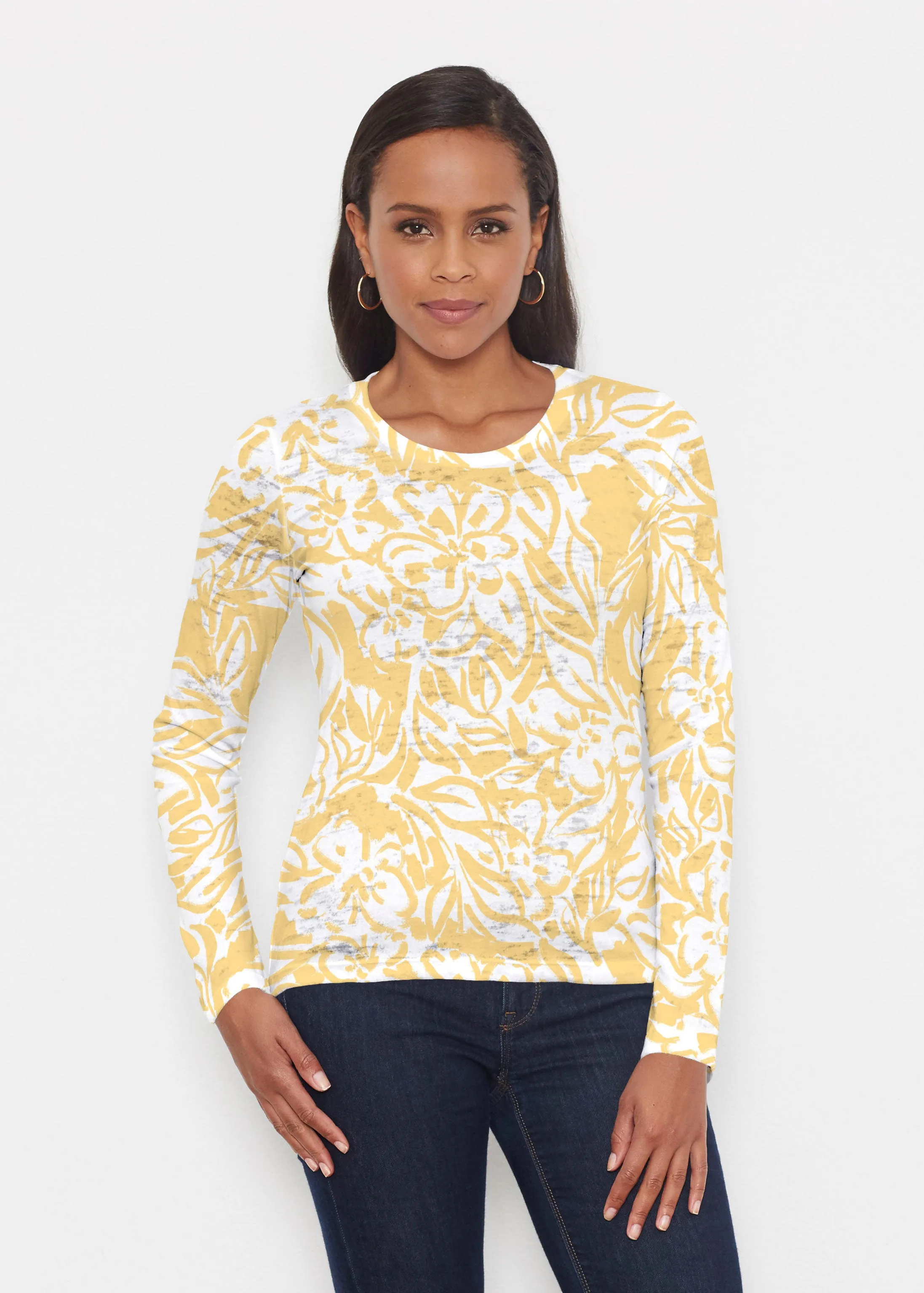 Summer Breeze Golden (8169) ~ Signature Long Sleeve Crew Shirt