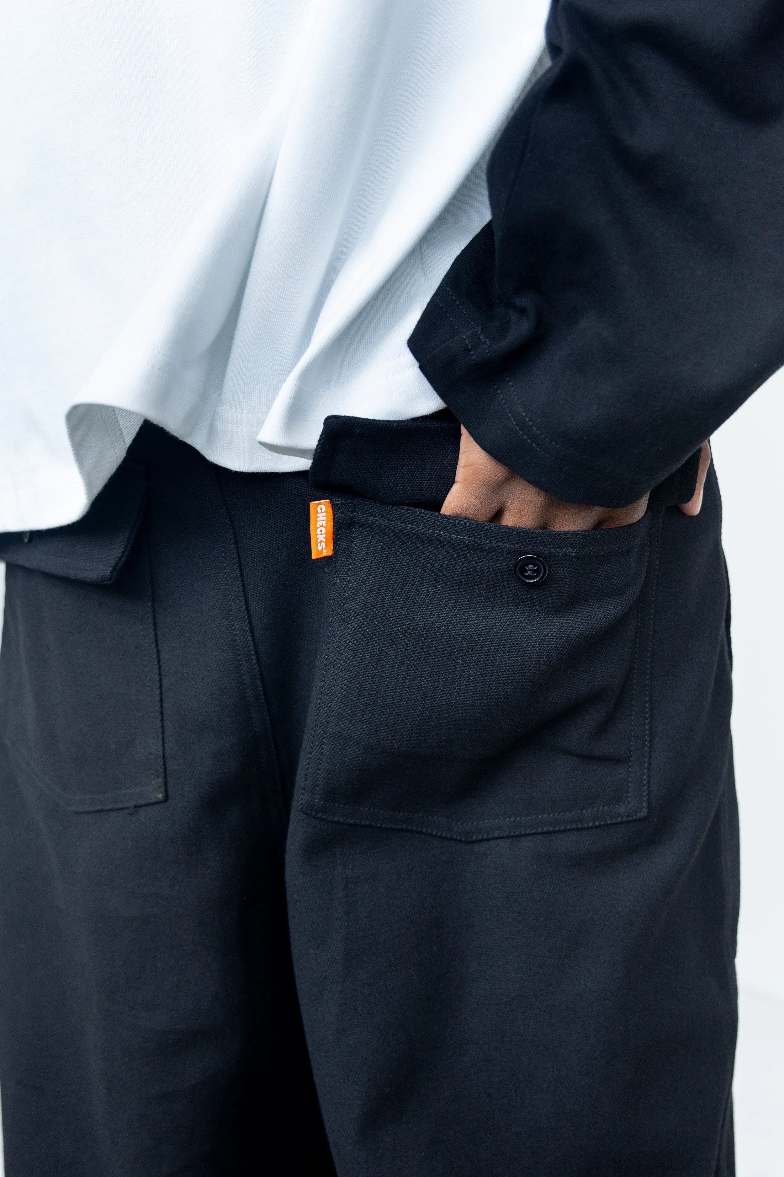 Super Baggy Fatigue Pants Black