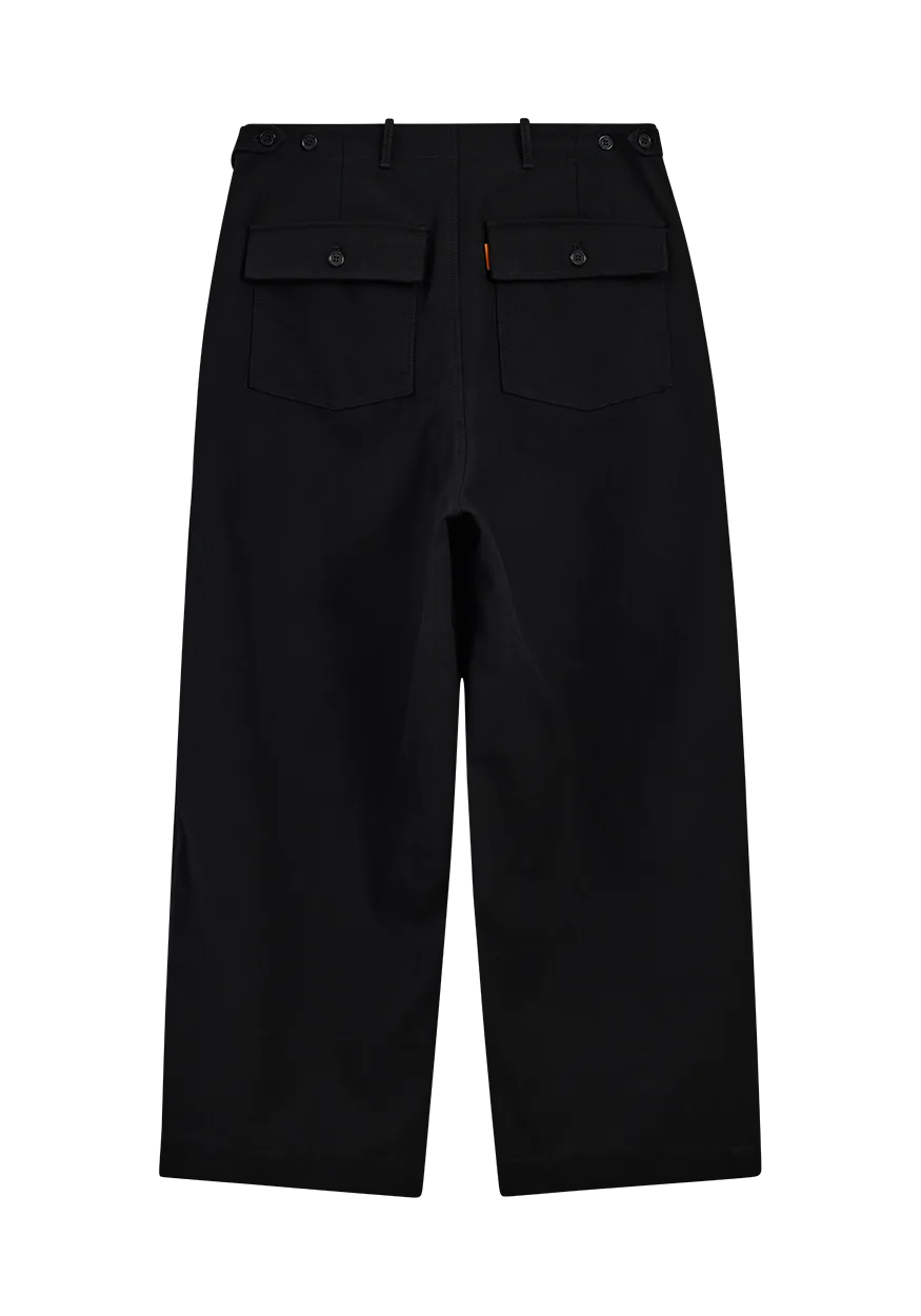 Super Baggy Fatigue Pants Black