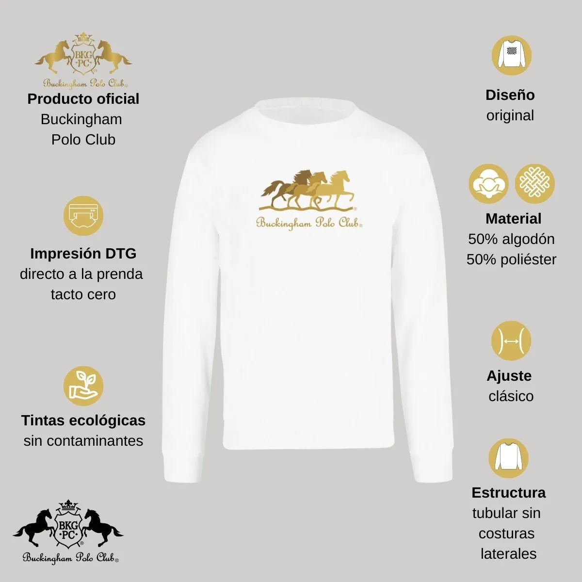Sweater Suéter Mujer Buckingham Polo Club Caballos