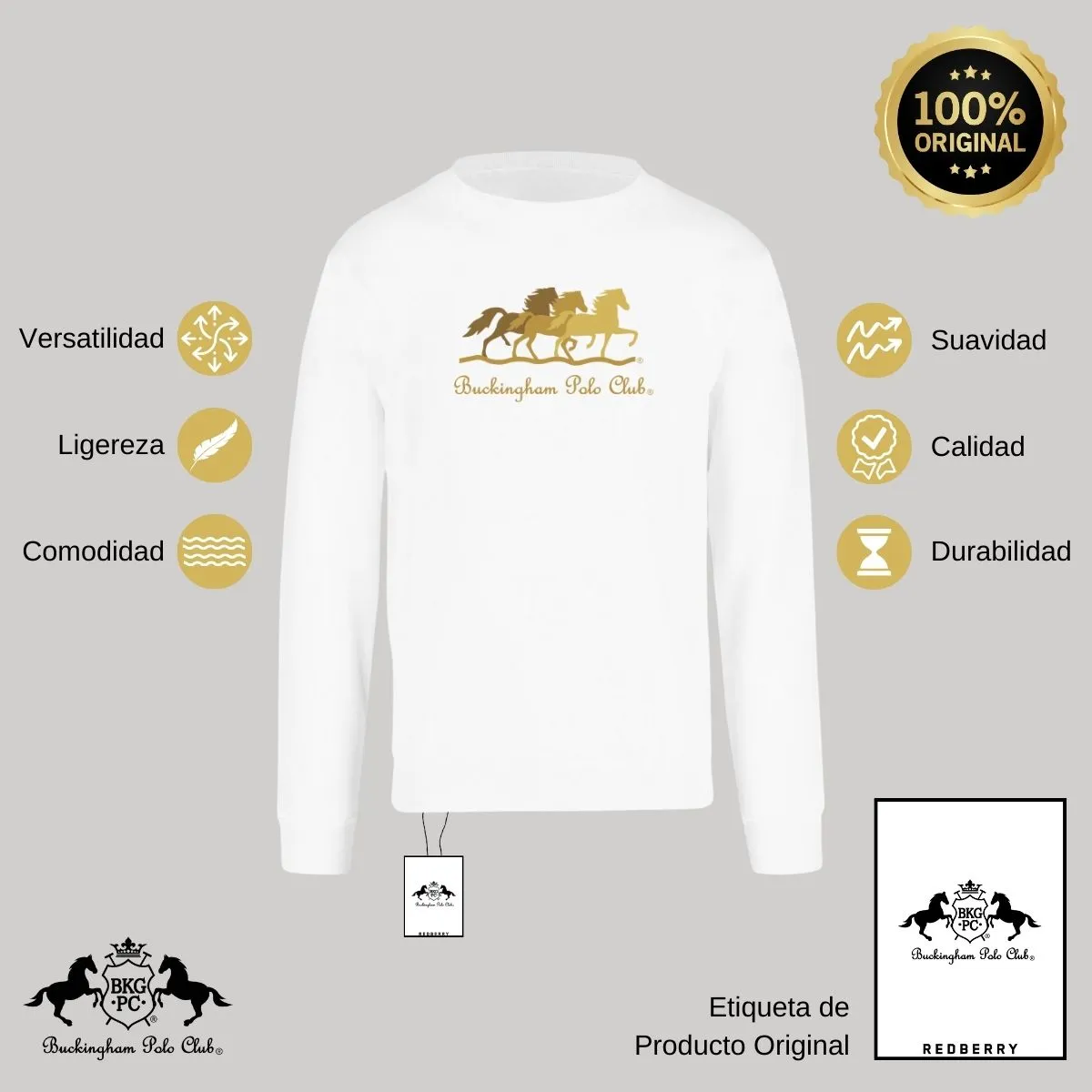 Sweater Suéter Mujer Buckingham Polo Club Caballos