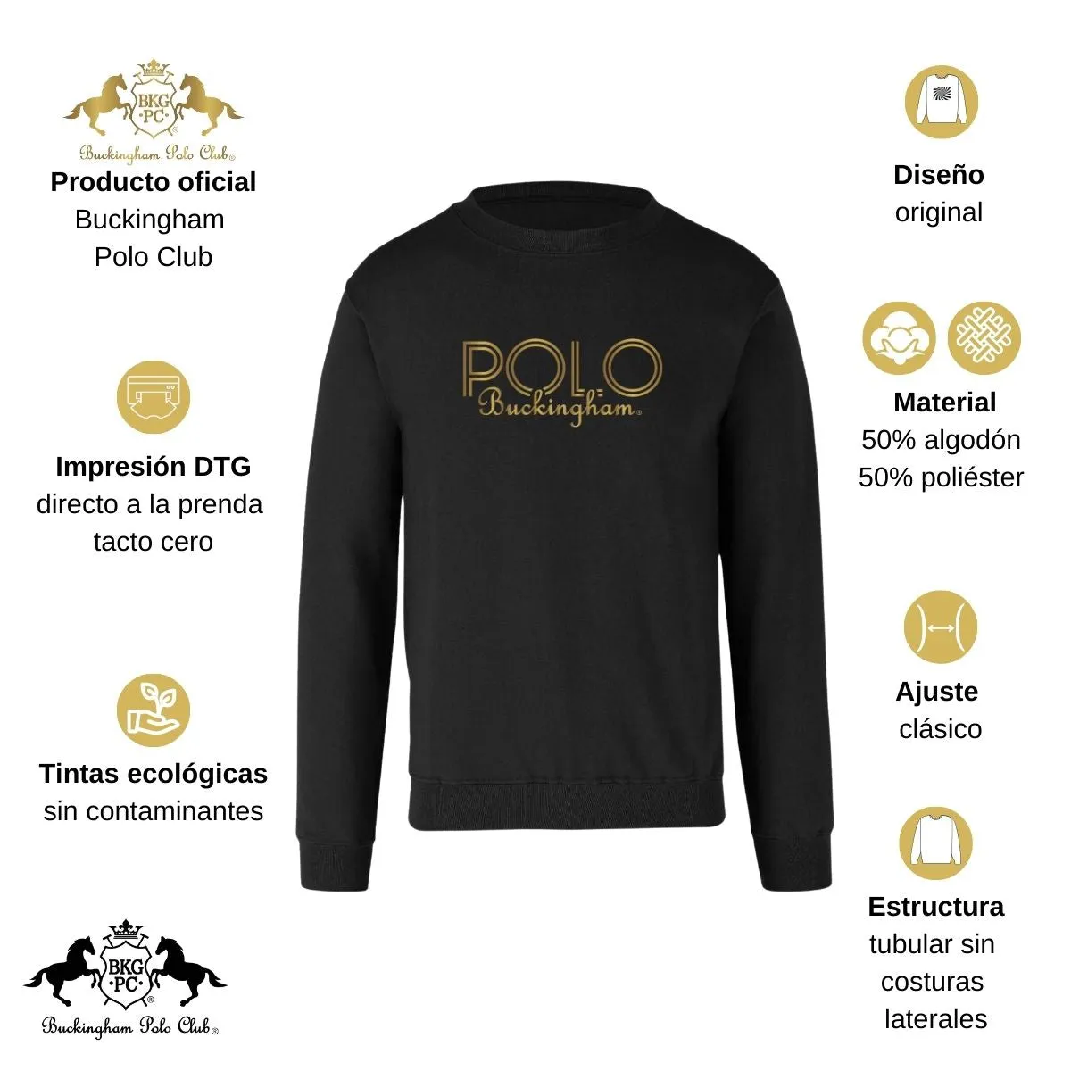 Sweater Suéter Mujer Buckingham Polo Club Logo PB