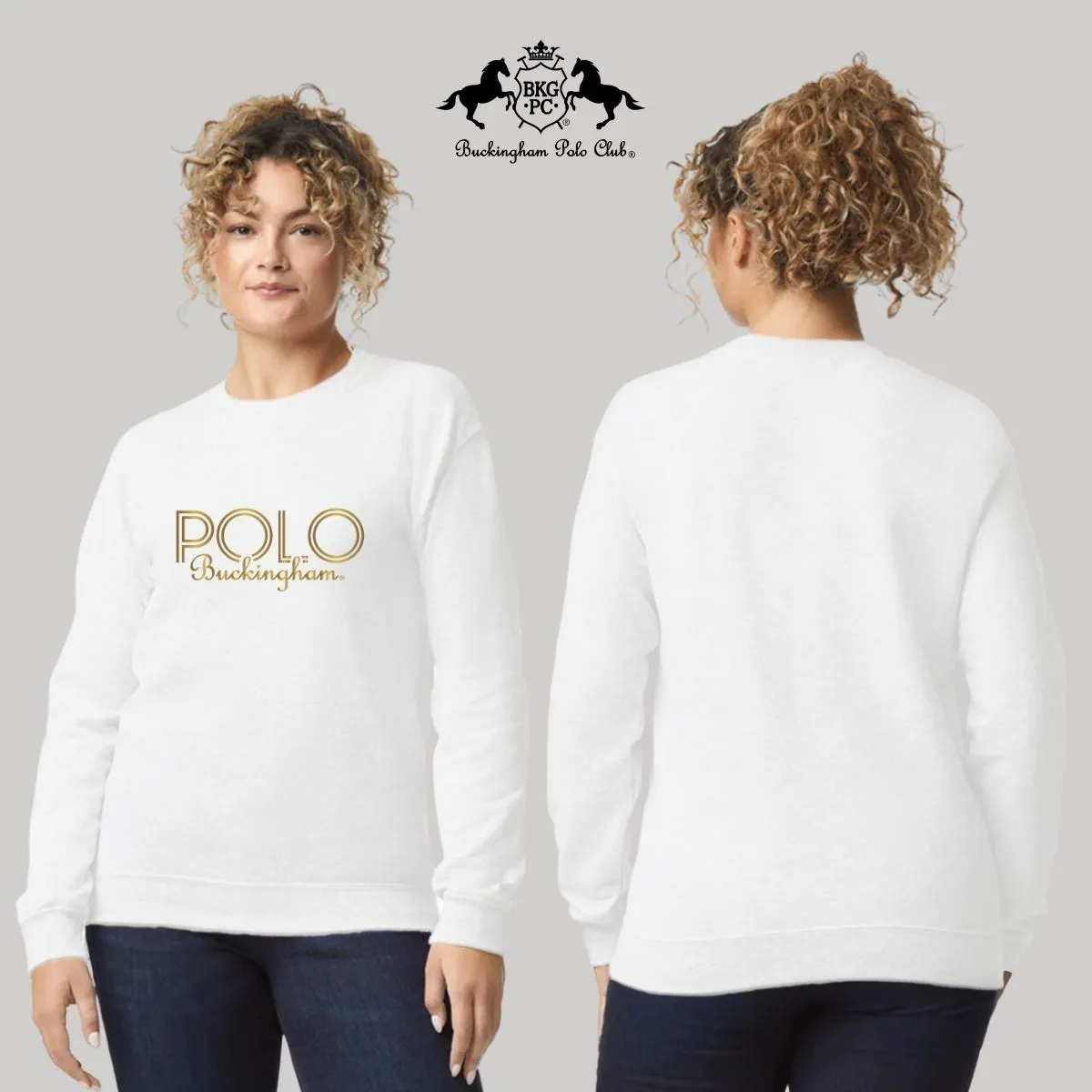 Sweater Suéter Mujer Buckingham Polo Club Logo PB