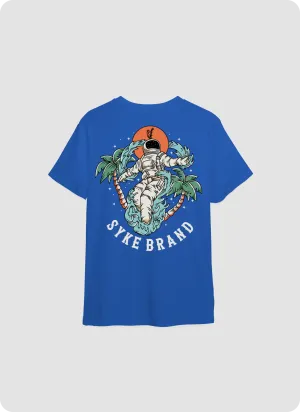 SYKE Waves Youth T-Shirt - Flo Blue