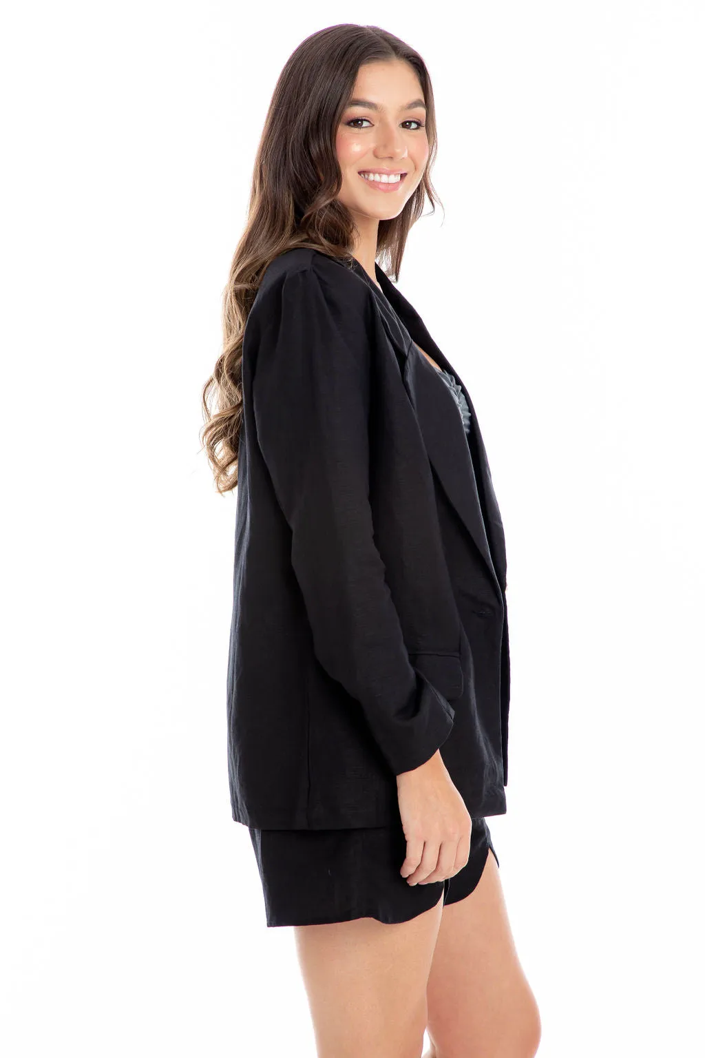 T041 Core Summer Blazer Black