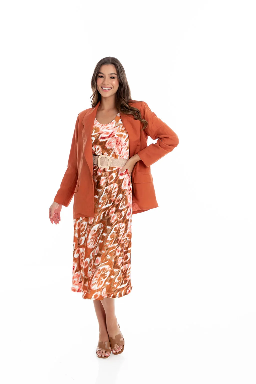 T041 Core Summer Blazer brick
