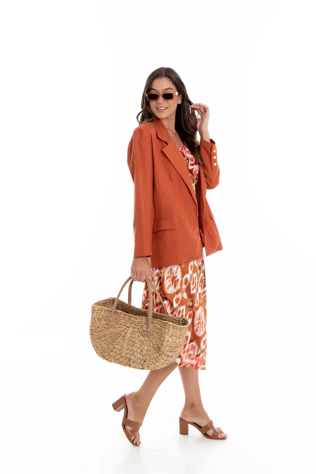 T041 Core Summer Blazer brick