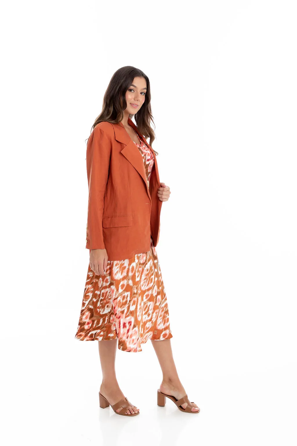 T041 Core Summer Blazer brick
