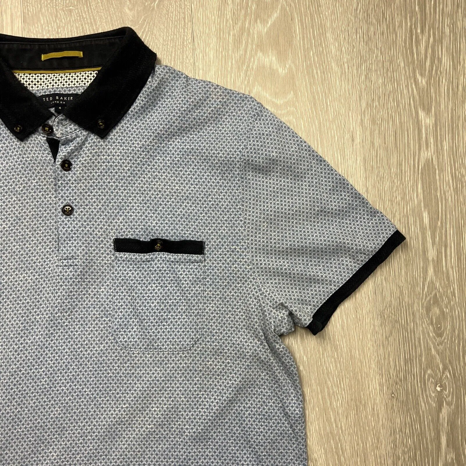 Ted Baker Mens Blue Polo Shirt Size 4