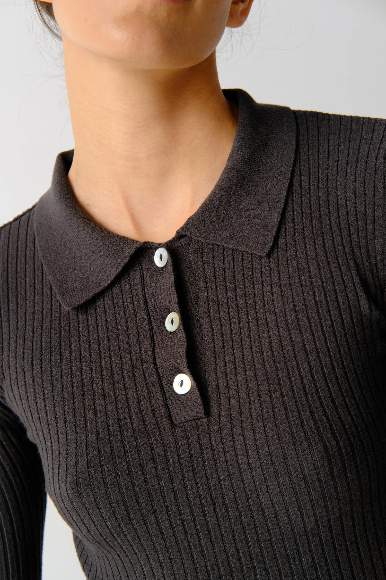 Tennis Bodysuit in Ebano Black