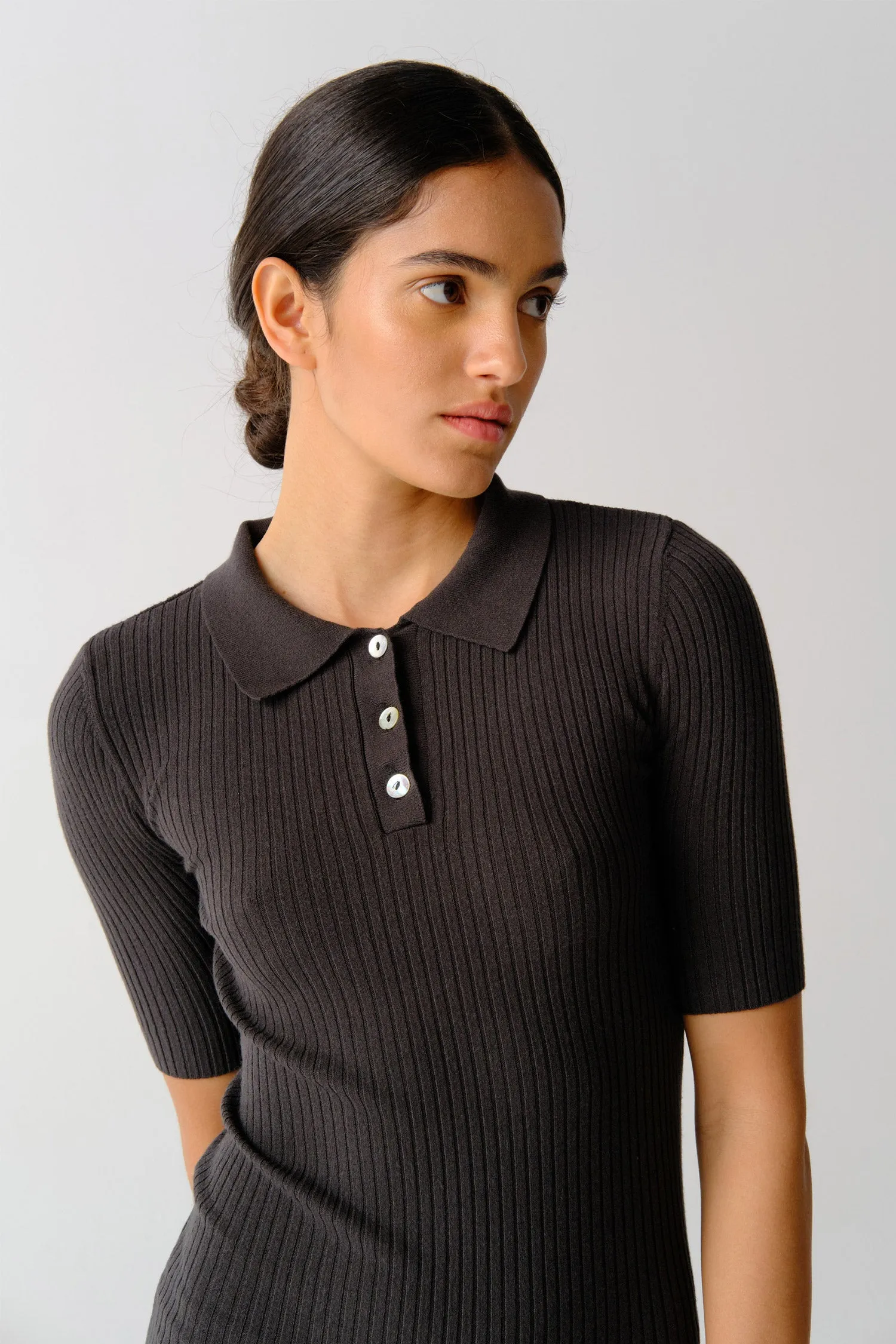 Tennis Bodysuit in Ebano Black