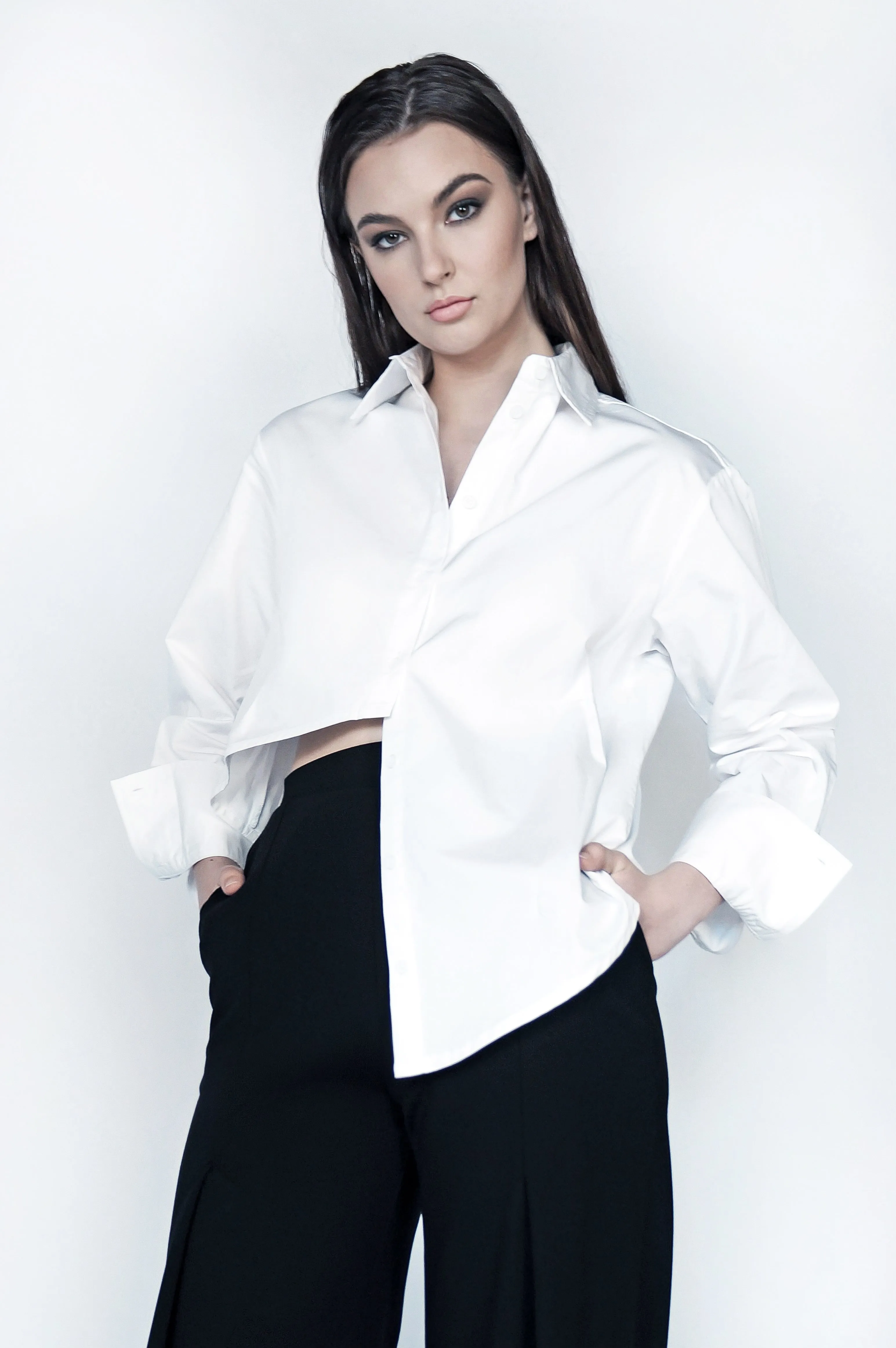 The Asymmetric Button Down in White