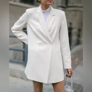 The Drop Women's Whisper White Boyfriend Blazer by @christineandrew