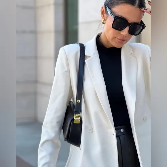 The Drop Women's Whisper White Boyfriend Blazer by @christineandrew
