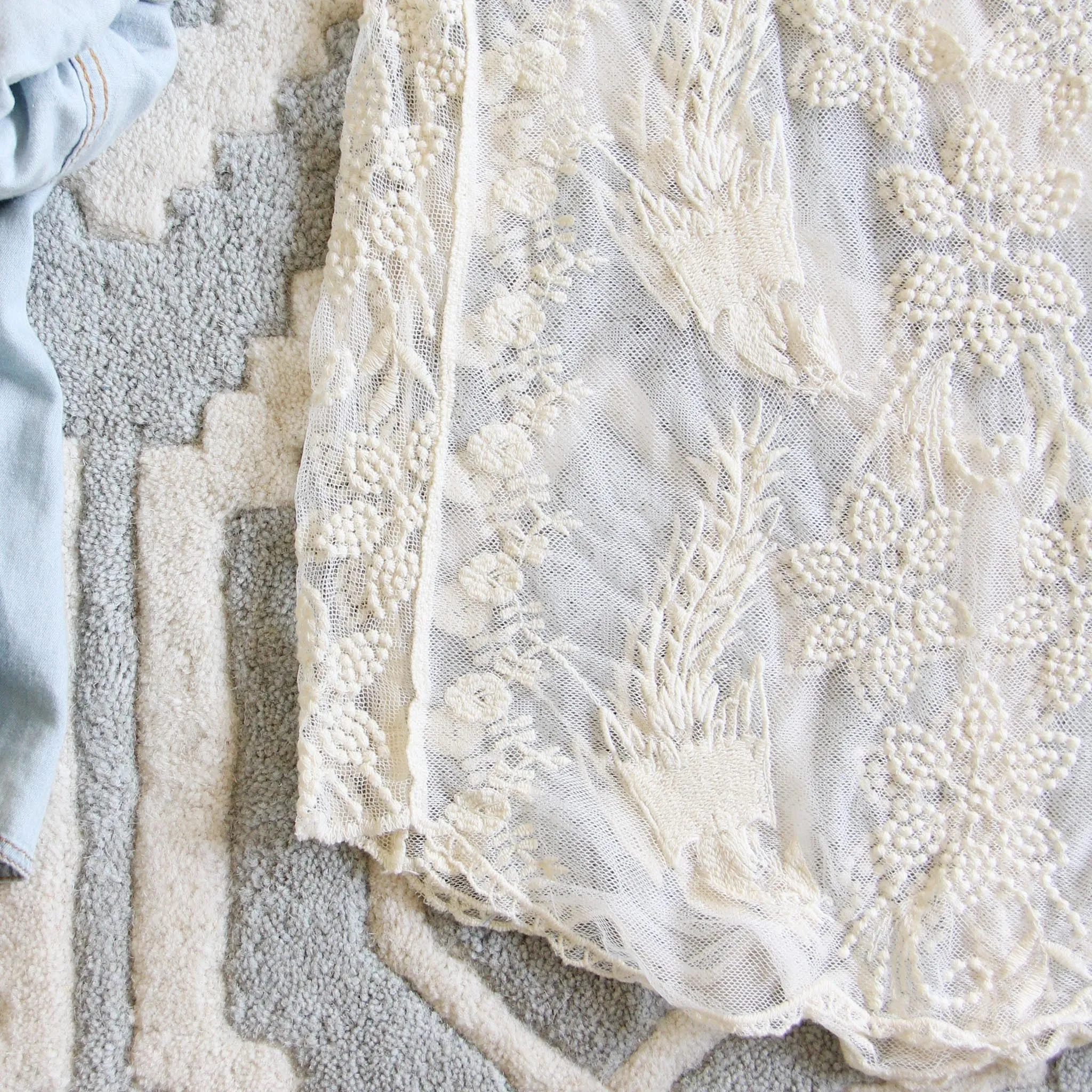 The Lace Basic Tee in Cream