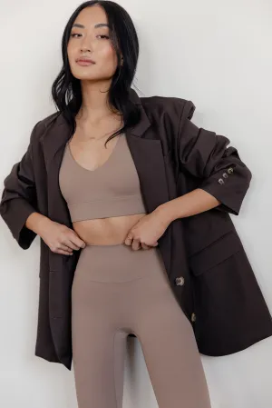 THE ULTIMATE BLAZER- DARK BROWN