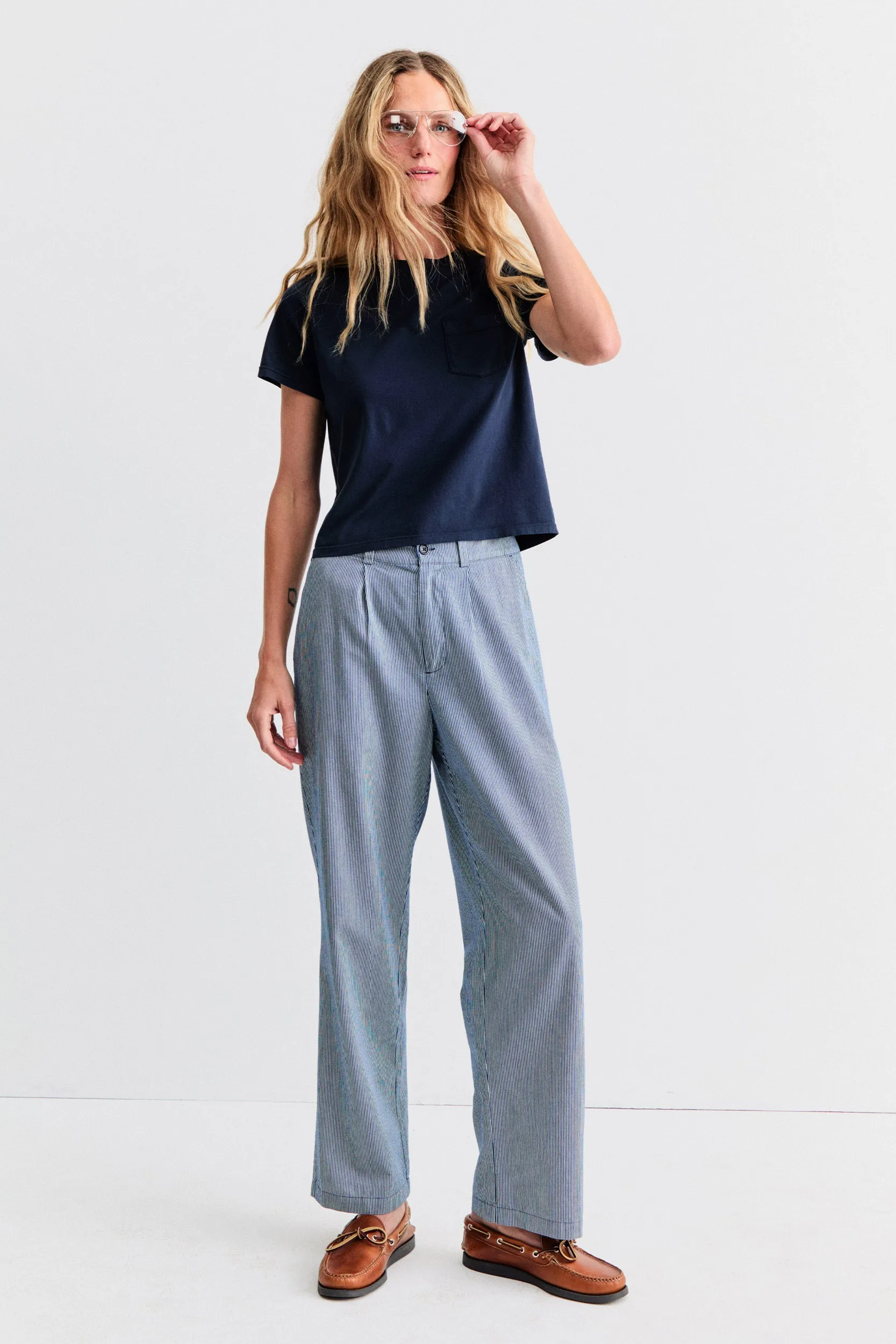 The Wynn Baby Tee - Navy