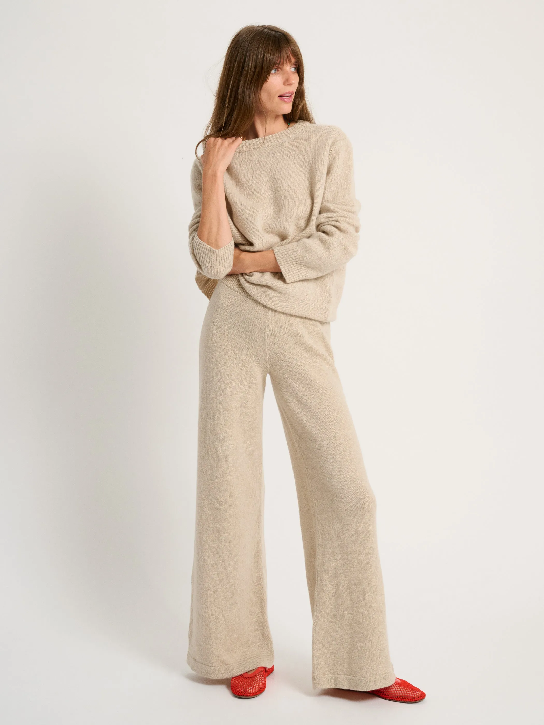 The Zephyra Flare Pants in Cashmere