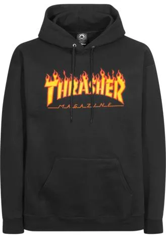 Thrasher Hoodie Flame Black