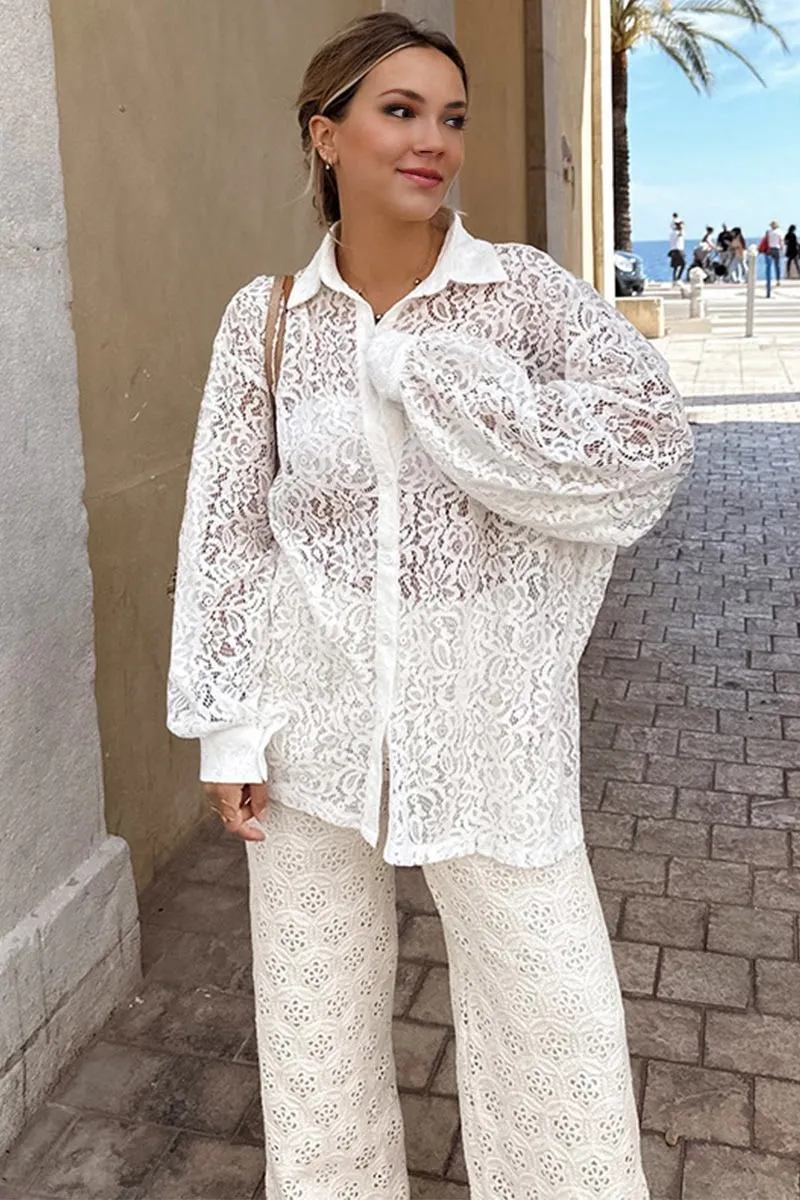 TK0431 Lace Blouse Shirt