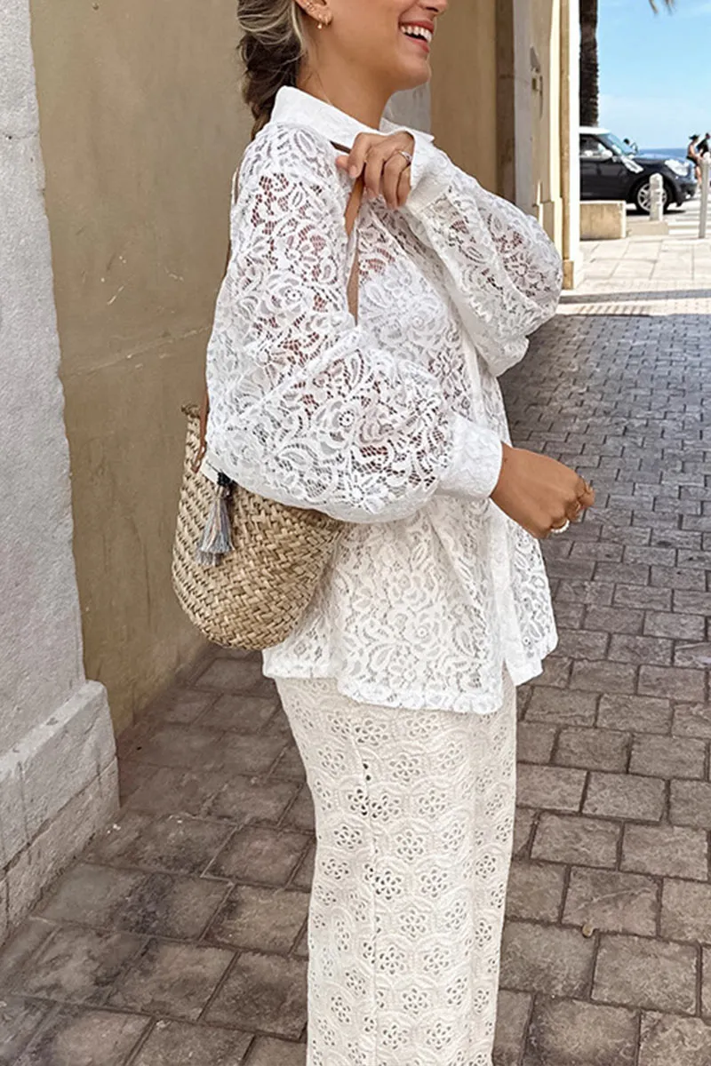TK0431 Lace Blouse Shirt