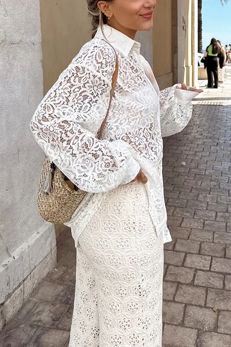 TK0431 Lace Blouse Shirt