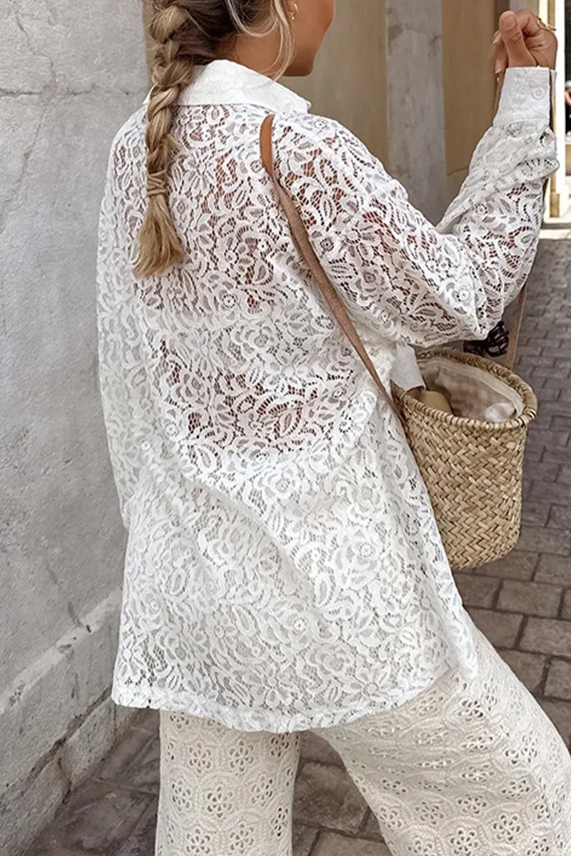 TK0431 Lace Blouse Shirt