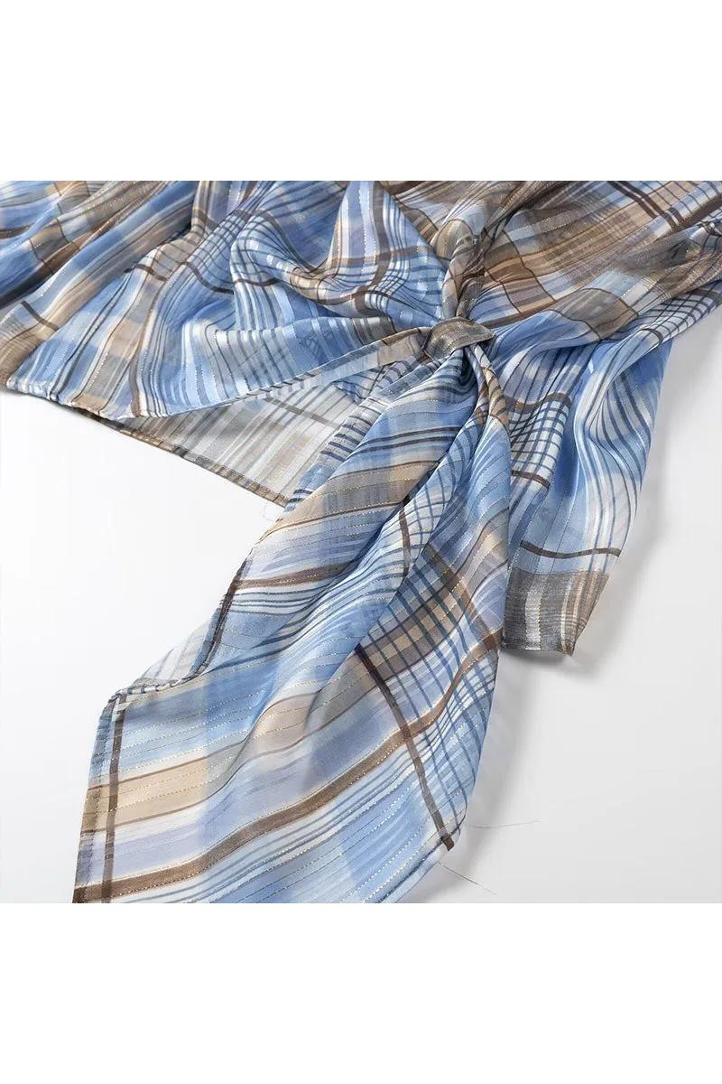 TK0675 Plaid Blouse Shirt