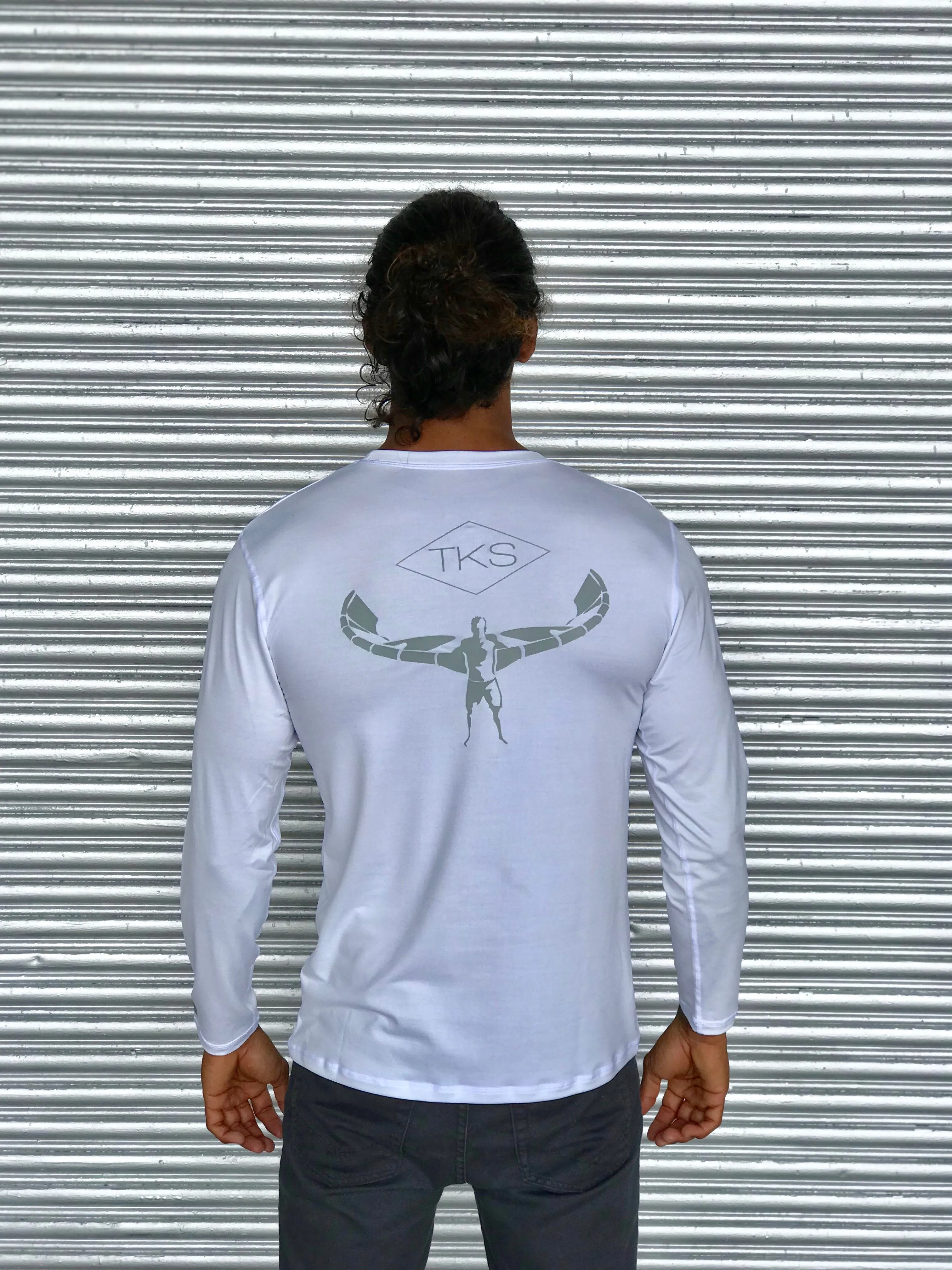 TKS Hybrid Pro Sunshirt - White LS