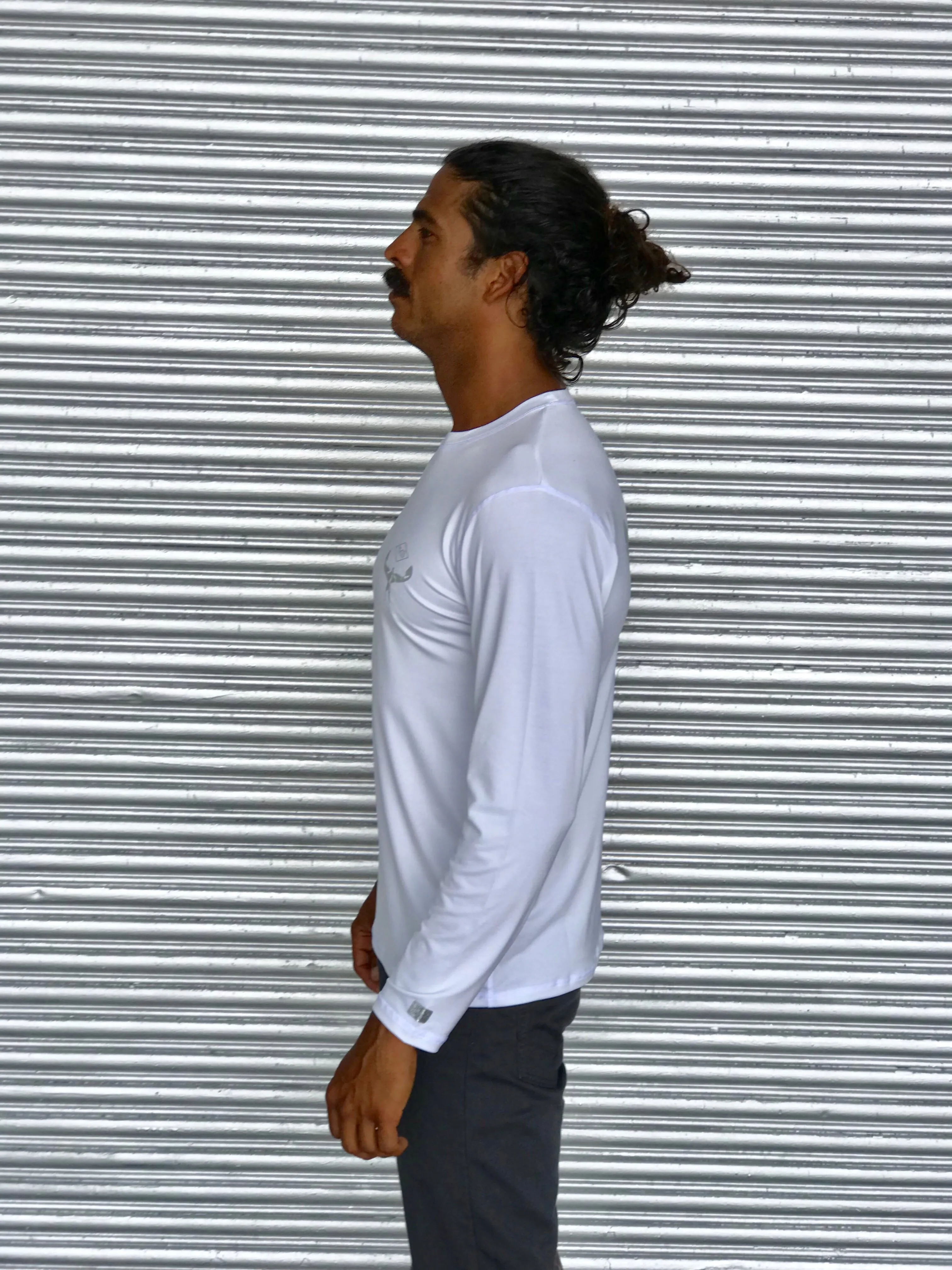TKS Hybrid Pro Sunshirt - White LS