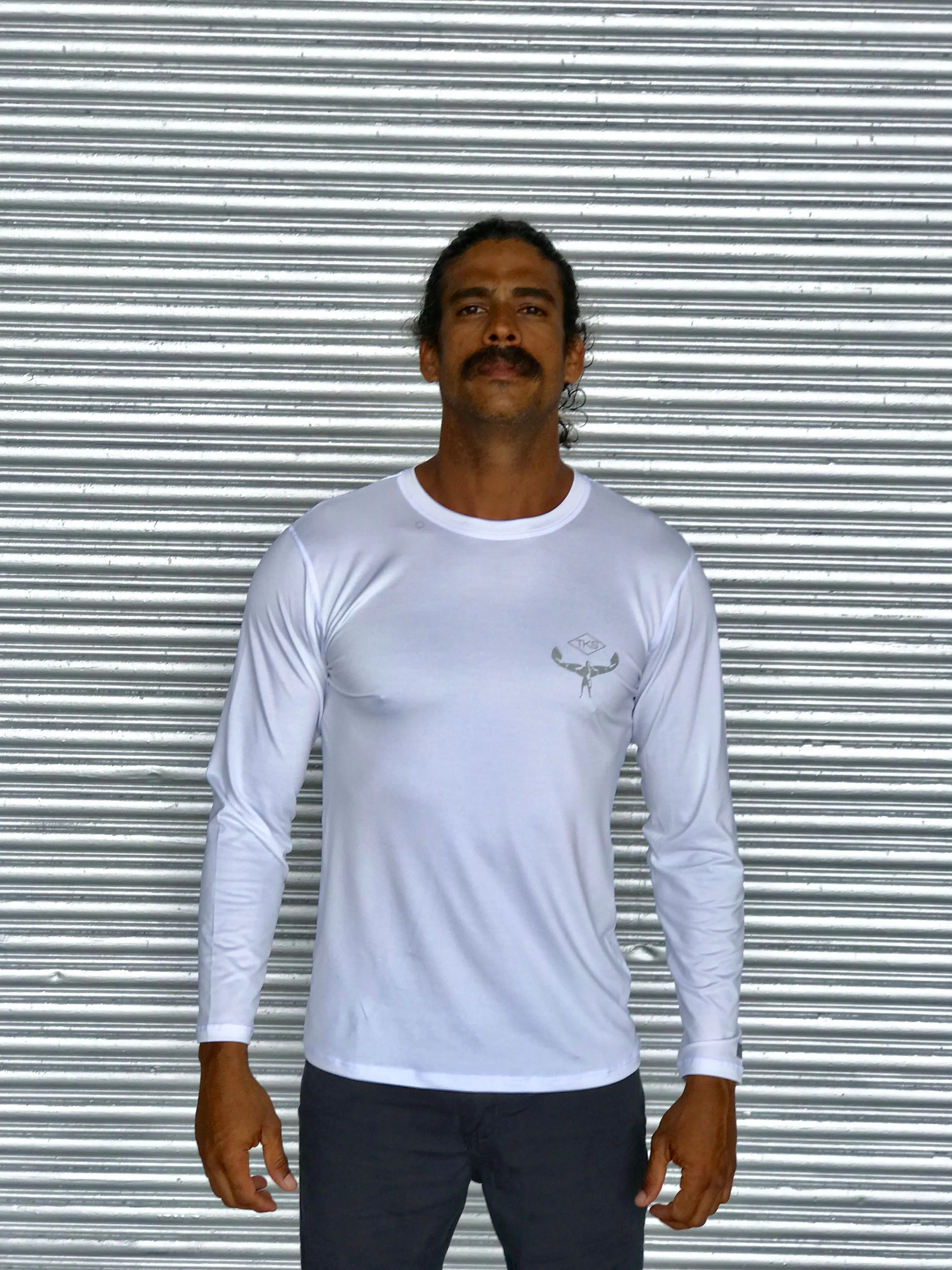 TKS Hybrid Pro Sunshirt - White LS