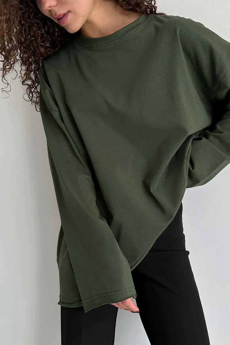 TL0239 Oversized Long Sleeve Shirt